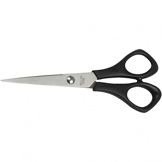 kinderschaar 14 cm zwart rechtshandig