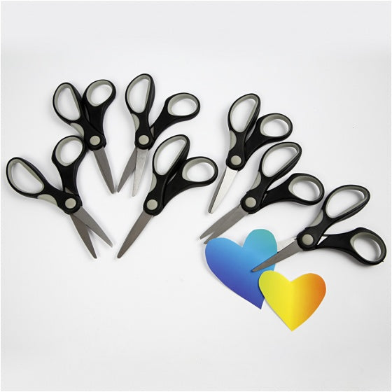 kinderschaar zwart 13 cm rechtshandig