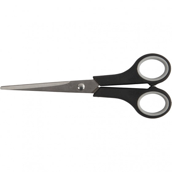 kinderschaar zwart 17 cm rechts en linkshandig 12 stuks