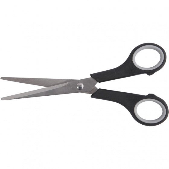 kinderschaar zwart 17 cm rechts en linkshandig 12 stuks