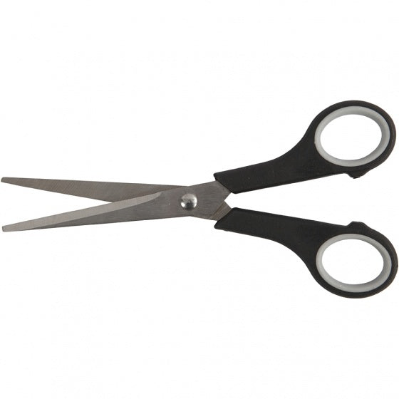kinderschaar zwart 17 cm rechts en linkshandig