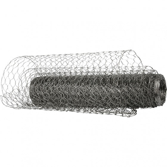 kippengaas 40 cm staal 20 mm zilver
