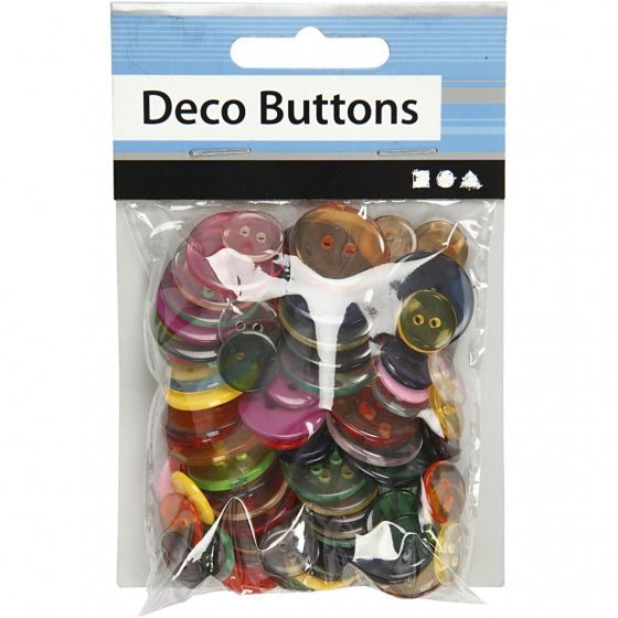 knopen multicolor 100 stuks