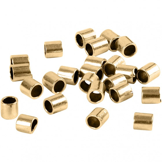 knutselset knijpkralen staal 2 mm goud 80 stuks