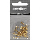 knutselset knijpkralen staal 2 mm goud 80 stuks