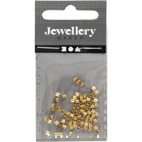 knutselset knijpkralen staal 2 mm goud 80 stuks