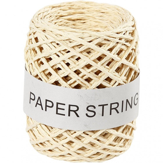 koord Paper String 1 mm beige 50 meter per bol