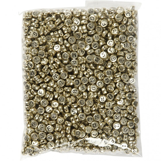 kralen 1500 stuks gouden letters