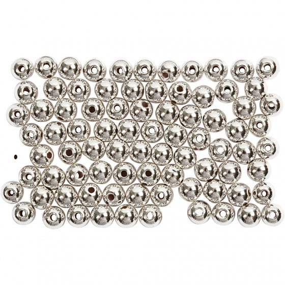 kralen Creative Deco 150 stuks zilver 4 mm