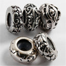 kralen met silicone stopper 10 mm 10 stuks verzilverd