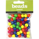 kralen Neonmix junior 10 mm hout 18 gram