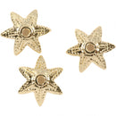 kralenkapjes 10 mm rond 10 stuks goud