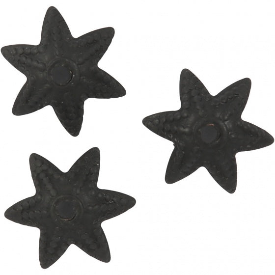 kralenkapjes 10 mm rond 10 stuks zwart