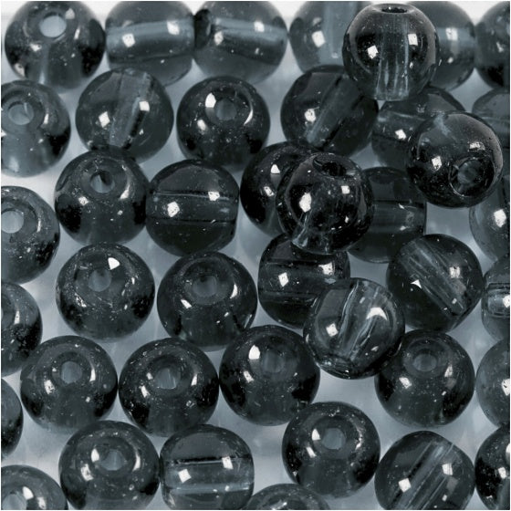 Glas Kralen Grijs, 45st.