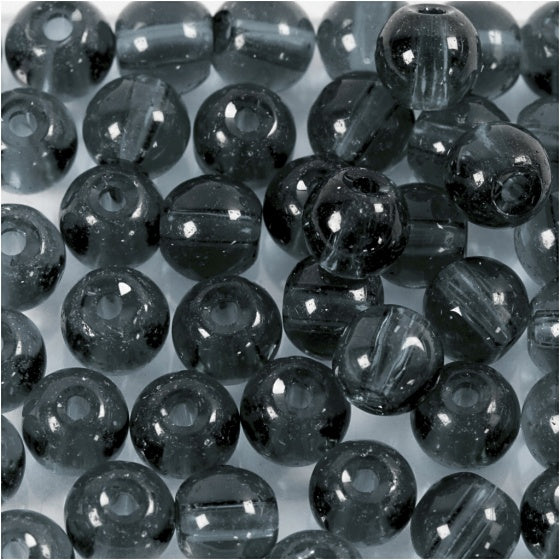 Glas Kralen Grijs, 45st.
