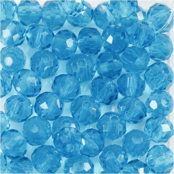 Facet Kralen Turquoise, 45st.
