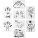 krimpfolie met piraten en unicorn 14,5 cm 36 stuks