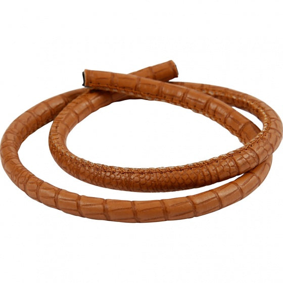 krokodillenkoord bruin 6 mm 50 cm