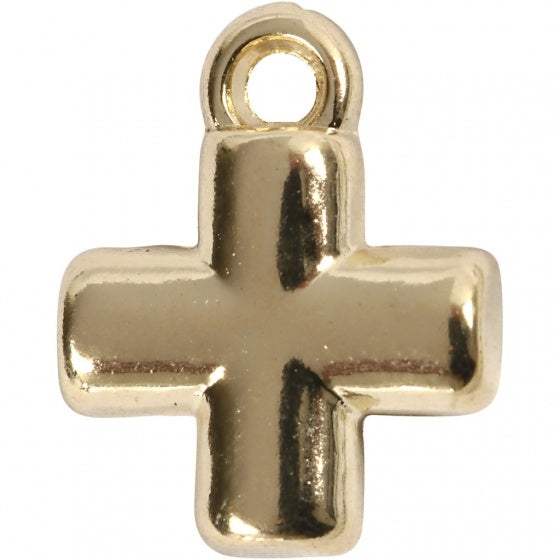 kruisjes 10 x 10 mm 4 stuks goud
