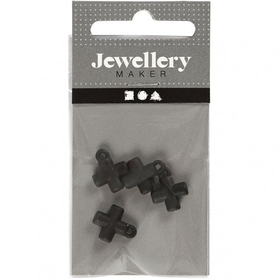 kruisjes 10 x 10 mm 4 stuks zwart