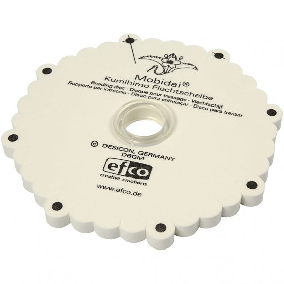 kumihimo vlechtschijf voor armbanden wit 16 cm