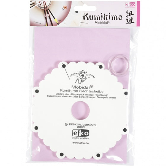 kumihimo vlechtschijf voor armbanden wit 16 cm