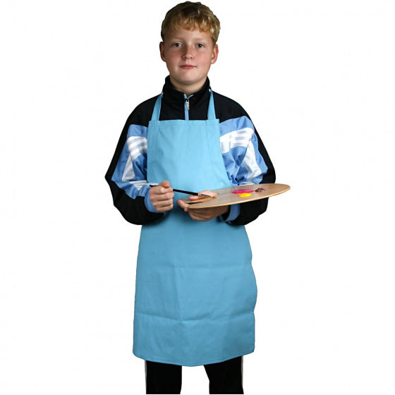 kunstenaarsschort junior 55 x 70 cm nylon blauw