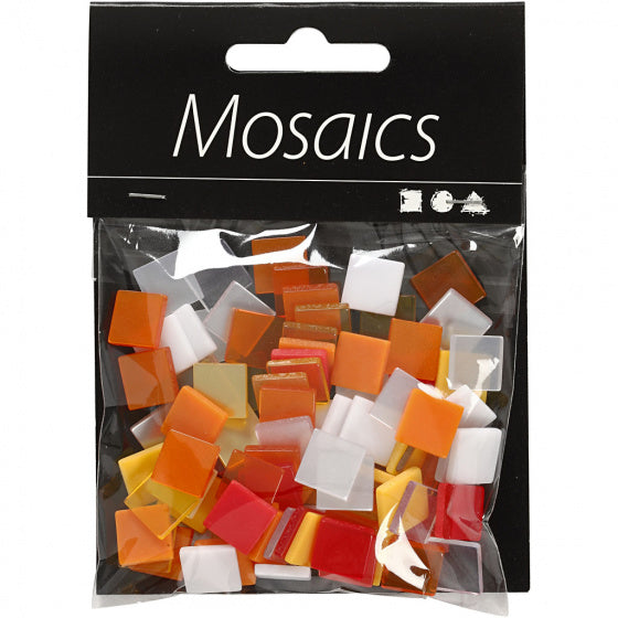 Mini Mozaiek Rood/Oranje 1x1mm, 25 gram