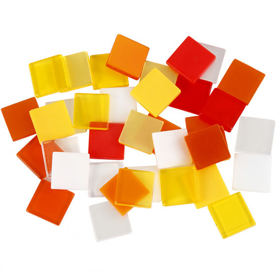 Mini Mozaiek Rood/Oranje 1x1mm, 25 gram