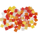 Mini Mozaiek Rood/Oranje 5x5mm, 25 gram
