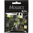 Mini Mozaiek Groen Glitter 10x10mm, 25 gram