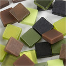 kunststof mini mozaiek vierkant groen 5x5mm