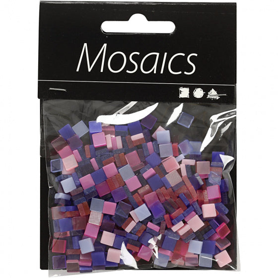 Mini Mozaiek Paars 10x10mm, 25 gram