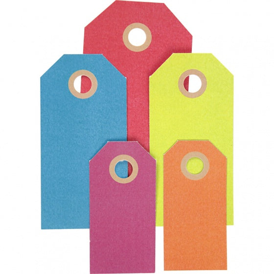 labels set multicolor 3 x 6 cm karton 500 stuks