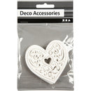 lasergesneden hart wit 7,5 cm 18 stuks