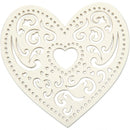 lasergesneden hart wit 7,5 cm 18 stuks