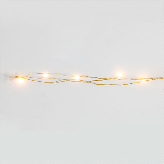 lichtsnoer 20 lampjes goud LED 3,15m