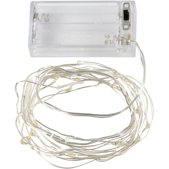 lichtsnoer 20 lampjes zilver LED 3,15m