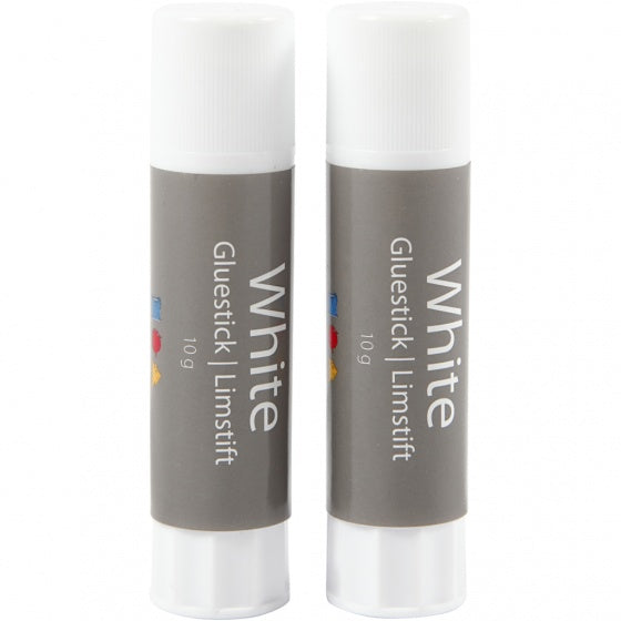 lijmstift 10 gram wit 2 stuks