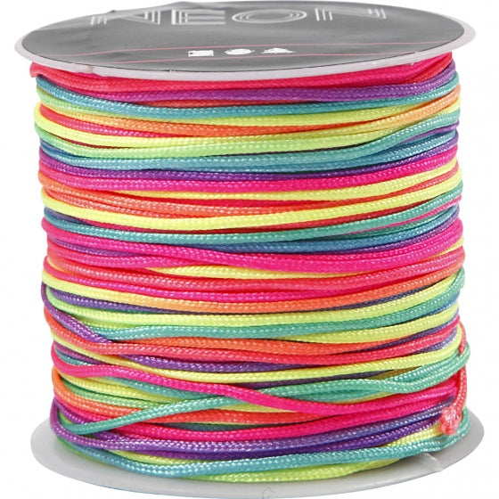 macramé koord multicolor 28 meter 1 mm