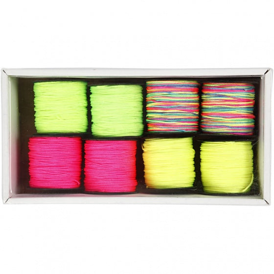 macramé koord multicolor 28 meter 1 mm 8 stuks