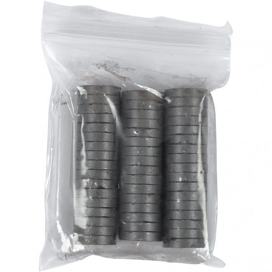 magnetische schijven 14,5 mm zwart 3 mm 50 stuks
