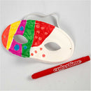 masker 9,5 x 18,5 cm wit papierpulp 1 stuk