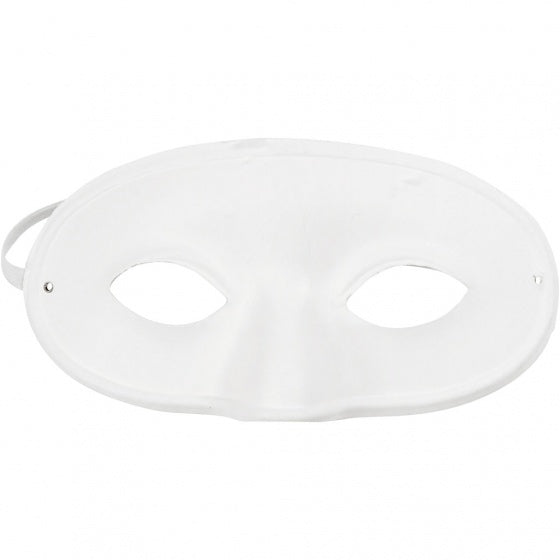 masker 9,5 x 18,5 cm wit papierpulp 1 stuk