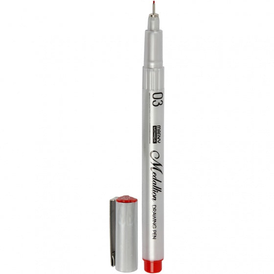 medallion tekenpen rood 0,3mm lijndikte
