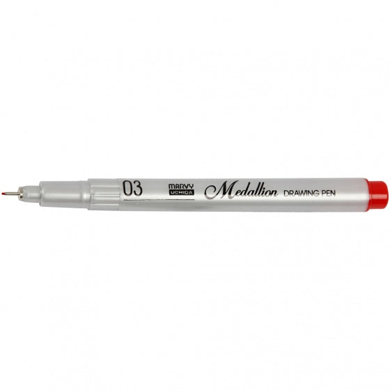 medallion tekenpen rood 0,3mm lijndikte