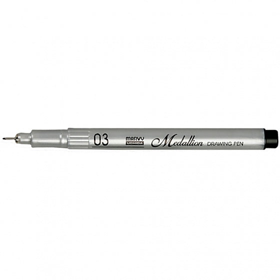 medallion tekenpen zwart 0,3mm lijndikte