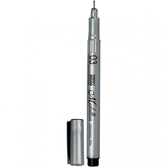 medallion tekenpen zwart 0,3mm lijndikte