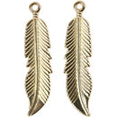 veertjes 10 x 45 mm 2 stuks goud