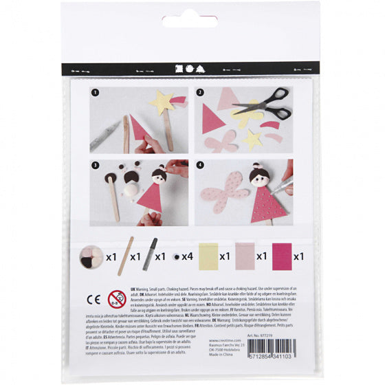 Mini Creatieve Set ijsstokjesfiguren-prinsessen 1set